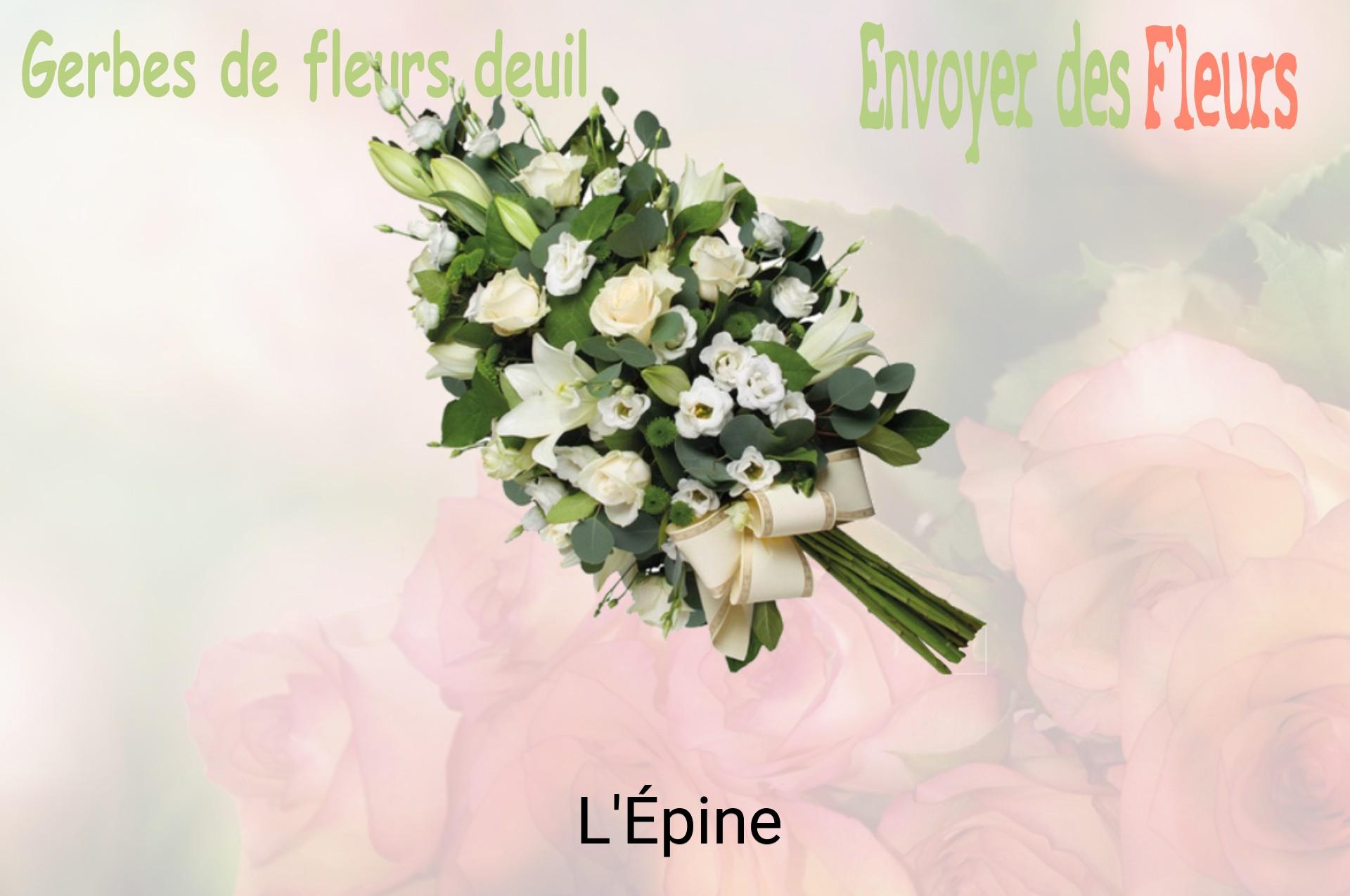 Gerbe de fleurs de deuil livrée à L'Épine